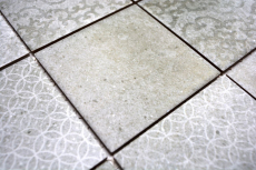 Mosaïque rétro vintage mur céramique aspect ciment gris mix carrelage cuisine - MOS22-CELLO