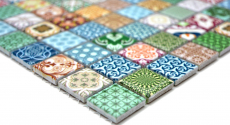 Motif main mosaïque multicolore aspect espagnol rétro vintage mosaïque céramique MOS18D-1616_m