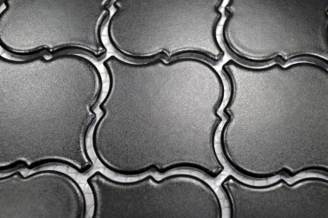 Motif main Retro Vintage Carreau de mosaïque Céramique Florentine noir mat MOS13-12BM_m