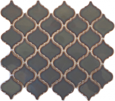 Motif main Retro Vintage Carreau de mosaïque Céramique Florentine vieux vert brillant MOS13-0508_m