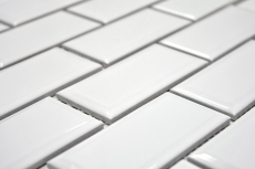 échantillon manuel Metro Subway carreau de mosaïque céramique BLANC carrelage cuisine mur MOS26M-0101_m