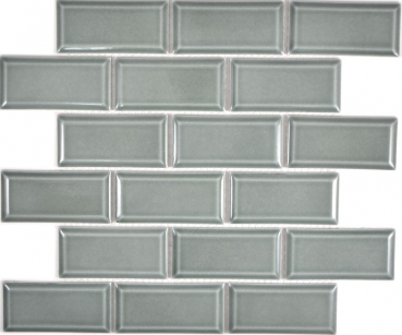 Metro Subway Carrelage Pétrole Gris Vert Facette Mosaïque Carrelage Céramique Cuisine Mur MOS26M-0218