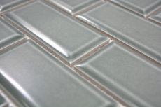 Metro Subway Carreaux de mosaïque Céramique gris vert Carrelage cuisine mur MOS26M-0218_f | 10 Tapis de mosaïque