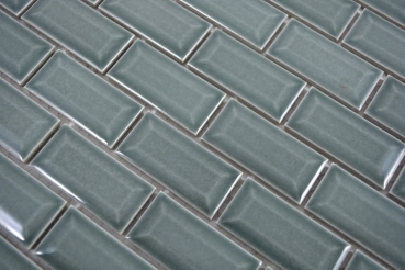 Mini Metro Subway Carreaux de mosaïque Céramique Carreaux de cuisine pétrole MOS26-0218_f | 10 Tapis de mosaïque