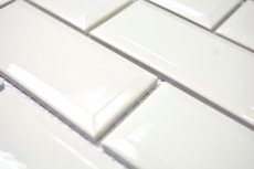 Metro Subway Carreaux de mosaïque Céramique ivoire Carrelage cuisine MOS26-0119IM_f | 10 Tapis de mosaïque