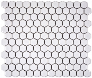 Motif main Carreau mosaïque Céramique Hexagone blanc brillant Carrelage cuisine MOS11A-0102_m