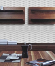 Hexagonal Hexagonal Mosaïque Carreau Céramique mini blanc brillant Carrelage cuisine Carrelage mural Carrelage salle de bain WC - MOS11A-0102
