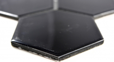 Motif main Mosaïque Céramique Hexagone noir brillant Cuisine WC Carreau salle de bain MOS11F-0301_m