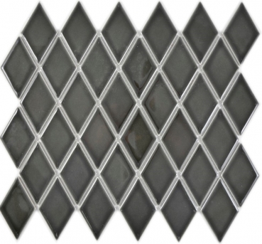 Motif main mosaïque carreau céramique diamant noir brillant fond de douche carrelage cuisine MOS13-DS0301_m
