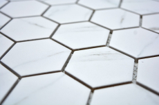 Hexagonal Hexagonal Mosaïque Carrelage Céramique blanc anthracite Carrelage mural Carrelage de salle de bain Carrelage de cuisine Carrelage de WC - MOS11G-0102