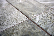 Motif main Carreau mosaïque Céramique aspect pierre Structure grise Carrelage cuisine MOS22-HWA9GY_m