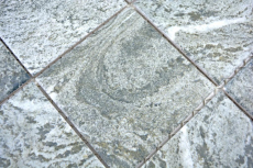 Motif main Carreau mosaïque Céramique aspect pierre Structure grise Carrelage cuisine MOS22-HWA9GY_m