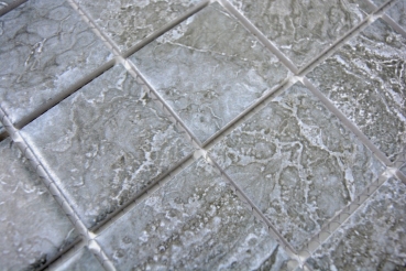 Carreau mosaïque aspect pierre naturelle gris foncé structure carrelage cuisine MOS16-0208_f | 10 Tapis mosaïque