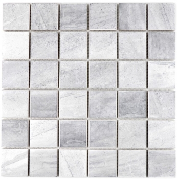 Carreau de mosaïque aspect pierre naturelle structure travertin gris MOS16-0211_f | 10 Tapis de mosaïque