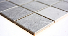 Carreau de mosaïque aspect pierre naturelle structure travertin gris MOS16-0211_f | 10 Tapis de mosaïque
