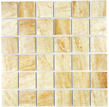 Céramique Carreau MosaïqueOptique pierre naturelle Structure Travertin beige jaune Carreau mural MOS16-1202