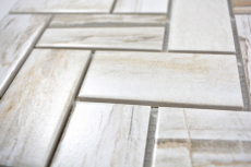 Carreau de mosaïque à chevrons Céramique cream beige imitation bois clair Carrelage cuisine MOS24-2002