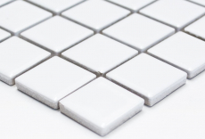 Mosaïque céramique Carreaux de mosaïque blanc brillant cuisine mur douche piscine MOS18-0102