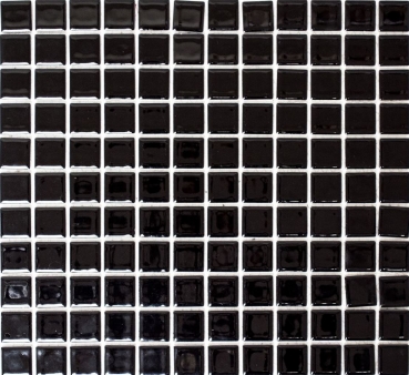 Motif manuel Carreau de mosaïque Céramique NOIR BRILLANT Mur Carrelage cuisine MOS18-0302_m