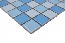 Mosaïque céramique Mosaïque de piscine carreau de mosaïque bleu mix brillant BAD paroi de douche MOS18-0406