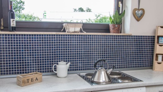 Mosaïque céramique Carreaux de mosaïque BLEU CABALE BLEU FONCÉ brillant Carrelage cuisine salle de bain MOS18-0405
