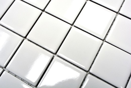Céramique Mosaïque Carreau blanc brillant Carreau de salle de bains MOS16B-0101