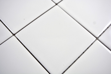 Motif main Mosaïque Carreau céramique blanc brillant Carrelage cuisine MOS23-0101_m