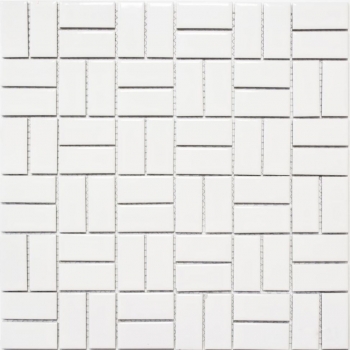 Motif main Mosaïque Céramique Moulin à vent blanc brillant Carreau de cuisine Carreau mural MOS24-CWM7WG_m