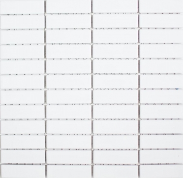 Échantillon manuel de mosaïque Carreau céramique baguettes blanc mat Revêtement de baignoire MOS24-0111_m
