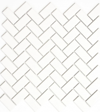 Carreau de mosaïque à chevrons Céramique blanc mat Carrelage de cuisine MOS24-CHB05WM