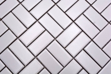 Windmühle Mosaïque Carreau céramique blanc mat Habillage de baignoire Carreau mural Salle de bain - MOS24-CWM07WM