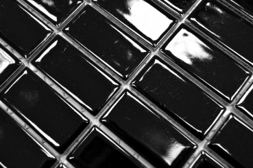 Mosaïque Carreau céramique baguettes noir brillant Revêtement de baignoire MOS24B-0301_f