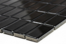 Mosaïque Carreau céramique baguettes noir brillant Revêtement de baignoire MOS24B-0301_f