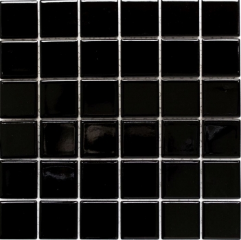 Échantillon manuel de mosaïque Carreau céramique noir brillant Miroir de fond de cuisine MOS16B-0301_m