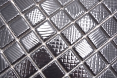 Mosaïque céramique Carreaux de mosaïque NOIR BRILLANCE STRUCTURE Dos de cuisine Protection anti-éclaboussures MOS18-CG123