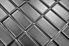 Motif main Mosaïque Céramique baguettes noir mat Carreau WC Carreau salle de bain MOS24B-0311_m