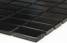 Motif main Mosaïque Céramique baguettes noir mat Carreau WC Carreau salle de bain MOS24B-0311_m
