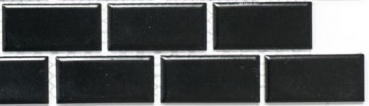 Motif main Mosaïque Carreau céramique Brick noir mat Paroi de douche MOS24-04BM_m