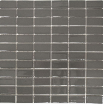 Motif main Carreau de mosaïque Céramique gris métal baguettes métal brillant MOS24B-0204_m