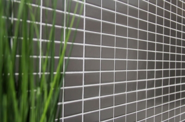 Motif main Carreau de mosaïque Céramique gris métal baguettes métal mat MOS24B-0211_m