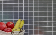 Bâtonnets Mosaïque Céramique gris métal anthracite mat Revêtement mural salle de bain cuisine MOS24B-0211