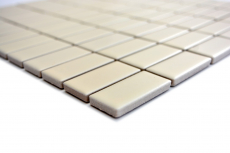 Motif main Mosaïque Céramique baguettes beige mat Carrelage WC Carrelage salle de bain MOS24D-1911_m