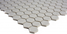 Mosaïque Céramique Hexagone gris clair non émaillé Mosaïque murale fond de cuisine MOS11A-0202-R10_f