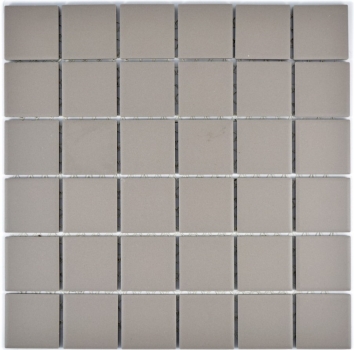 Motif main Mosaïque Carreau céramique gris clair non émaillé Dos de cuisine Protection anti-projections MOS14-1202_m