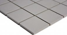Motif main Mosaïque Carreau céramique gris clair non émaillé Dos de cuisine Protection anti-projections MOS14-1202_m