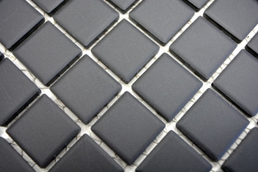 Mosaïque Carreau céramique noir non émaillé Bac de douche Carreau de sol MOS18B-0311-R10_f