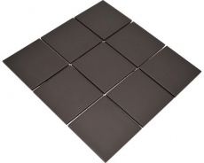 Mosaïque Carreau céramique graphite noir anthracite non émaillé antidérapant receveur de douche protection contre les éclaboussures Carreau de salle de bain mur - MOS14-CU922
