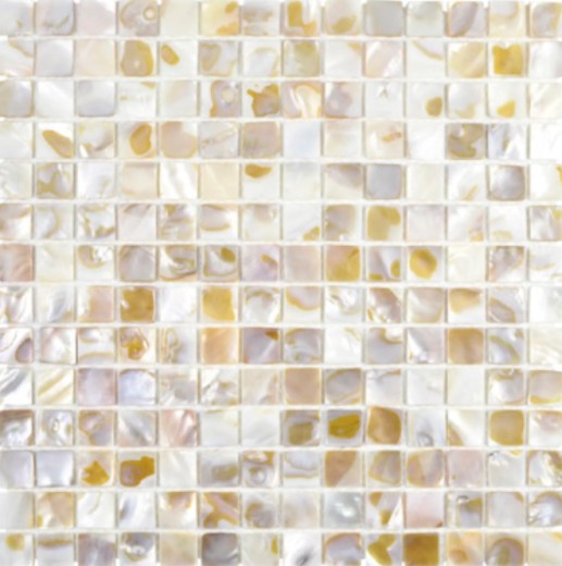 Mosaïque de nacre Mosaïque de coquillages blanc beige clair Paroi de douche MOS150-SM203