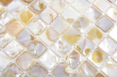 Mosaïque de nacre Mosaïque de coquillages blanc beige clair Paroi de douche MOS150-SM203
