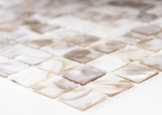 Mosaïque de nacre Mosaïque de coquillages blanc beige clair Paroi de douche MOS150-SM203
